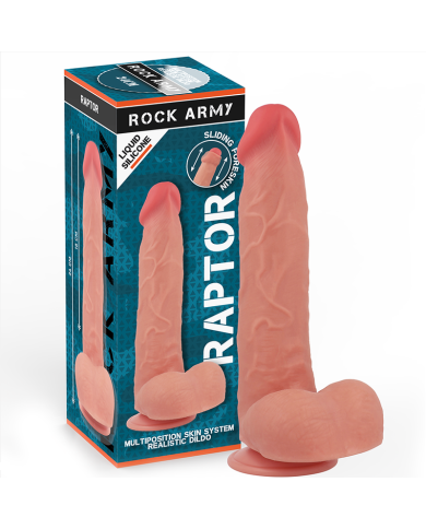 ROCKARMY RAPTOR DILDO REALISTA DUAL DENSITY LIQUID SILICONE 24 CM O 44 CM
