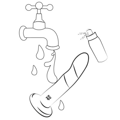 ROMP DIZI DILDO SILICONA CON VENTOSA TRICOLOR 18 CM