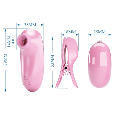 PRETTY LOVE IMONIE SET MULTIFUNCIONAL 3 EN 1 CON SUCCIONADOR PEZONES Y CLITORIS