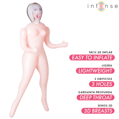 INTENSE DOLLS INGRID MUNECA HINCHABLE CON TRES ORIFICIOS