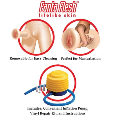MUNECA HINCHABLE TAMANO REAL CON CARA 3D VAGINA Y ANO REALISTA BOMBA