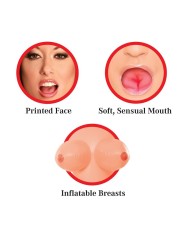 EXTREME DOLLZ MUNECA HINCHABLE TAMANO REAL CON CARA 3D VAGINA Y ANO REALISTA