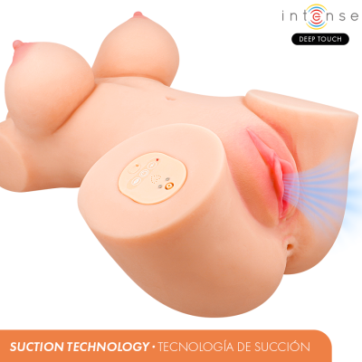 INTENSE DEEP TOUCH VERO TORSO VAGINA CON EFECTO SUCCION CALOR VIBRACION Y VOZ CON CONTROL REMOTO 55 KG