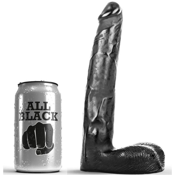 ALL BLACK DILDO REALISTICO 21 CM