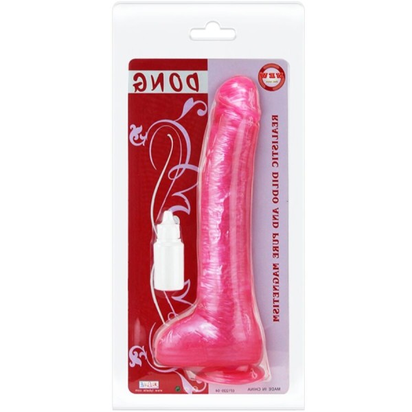 BAILE DONG DILDO REALISTICO ROSA CON VENTOSA