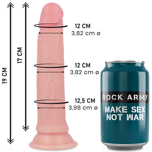 ROCKARMY AVENGER DILDO REALISTICO LIQUID SILICONE 19 CM O 398 CM