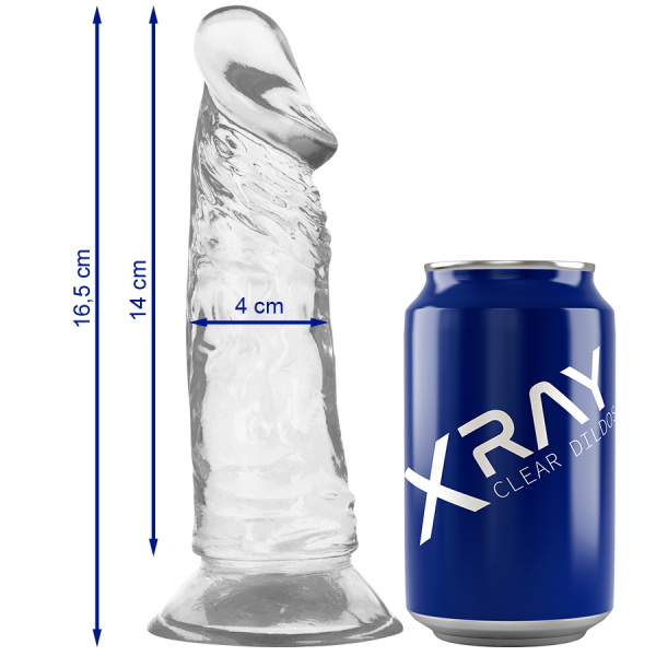 XRAY CLEAR DILDO TRANSPARENTE 165CM X 4CM