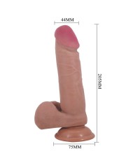 PRETTY LOVE SLIDING SKIN SERIES DILDO REALISTICO CON VENTOSA PIEL DESLIZANTE NATURAL 205 CM