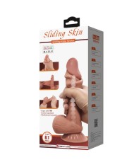PRETTY LOVE SLIDING SKIN SERIES DILDO REALISTICO CON VENTOSA PIEL DESLIZANTE MORENO 206 CM