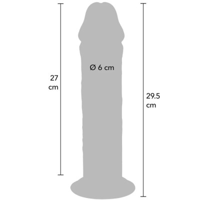 GET REAL DILDO DELUXE DONG GRUESO DE DOBLE DENSIDAD TPE 295 CM