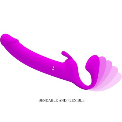 PRETTY LOVE ZANINI DILDO STRAP ON SIN ARNES 10 VIBRACIONES MORADO