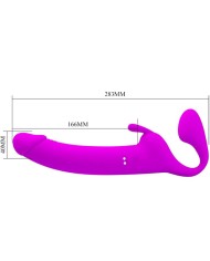 PRETTY LOVE ZANINI DILDO STRAP ON SIN ARNES 10 VIBRACIONES MORADO