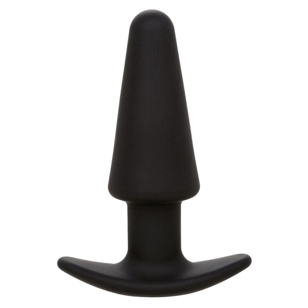 CALEXOTICS ROCK BOTTOM PLUG ANAL CONICO 10 VIBRACIONES SILICONA NEGRO