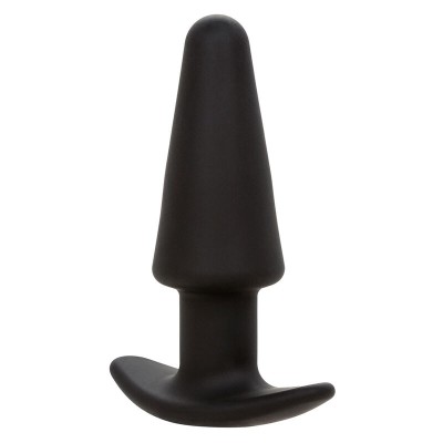 CALEXOTICS ROCK BOTTOM PLUG ANAL CONICO 10 VIBRACIONES SILICONA NEGRO