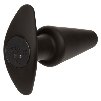 CALEXOTICS ROCK BOTTOM PLUG ANAL CONICO 10 VIBRACIONES SILICONA NEGRO