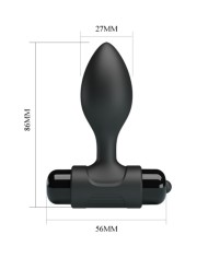PRETTY LOVE VIBRA BUTT PLUG ANAL 10 VIBRACIONES NEGRO