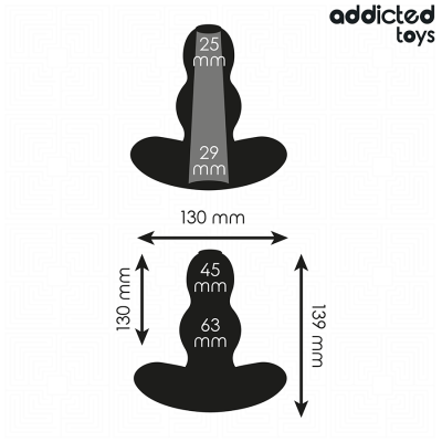 ADDICTED TOYS PLUG ANAL HUECO SILICONA TALLA XL 139 CM