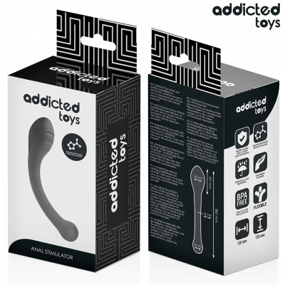 ADDICTED TOYS ESTIMULADOR ANAL DOBLE SILICONA 18 CM