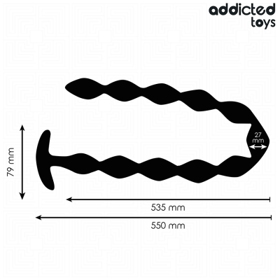 ADDICTED TOYS ROSARIO ANAL 27 CM EXTRA LARGO SILICONA