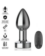 INTENSE PLUG ANAL 10 VIBRACIONES METAL CON CONTROL REMOTO S
