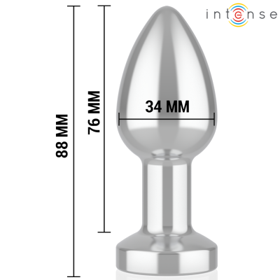 INTENSE PLUG ANAL 10 VIBRACIONES METAL CON CONTROL REMOTO M