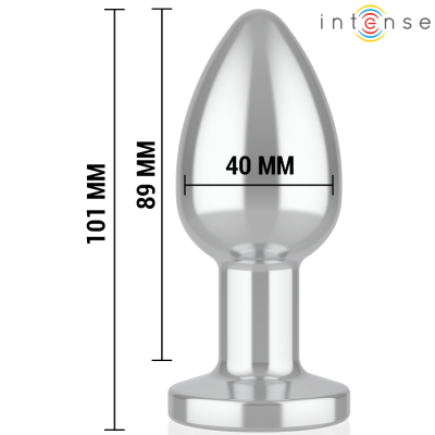 INTENSE PLUG ANAL 10 VIBRACIONES METAL CON CONTROL REMOTO L