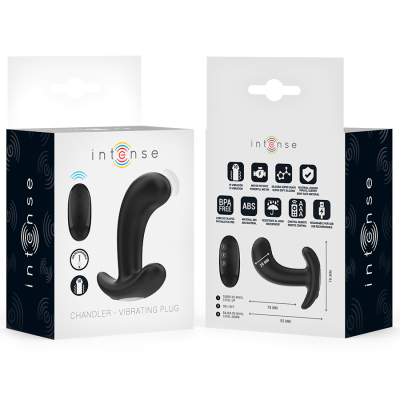 INTENSE CHANDLER PLUG ANAL 10 VIBRACIONES NEGRO CONTROL REMOTO