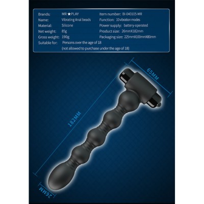MR PLAY MASAJEADOR PLUG ANAL CON VIBRACION