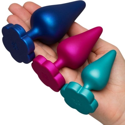 ROMP LUSTER KIT DE ENTRENAMIENTO ANAL S M L CON BASE EN FORMA DE FLOR