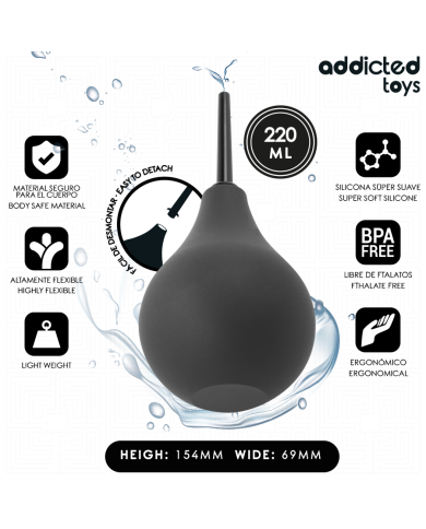 ADDICTED TOYS LIMPIADOR ANAL DE VIAJE TALLA L 220 ML ADDICTED TOYS LIMPIADOR ANAL DE VIAJE TALLA L 220 ML