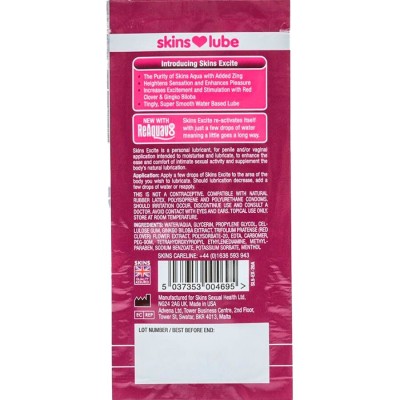 SKINS EXCITE LUBRICANTE BASE DE AGUA MONODOSIS 5 ML