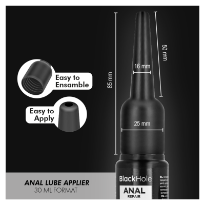 BLACK HOLE APLICADOR DE LUBRICANTE ANAL TALLA S 30 ML