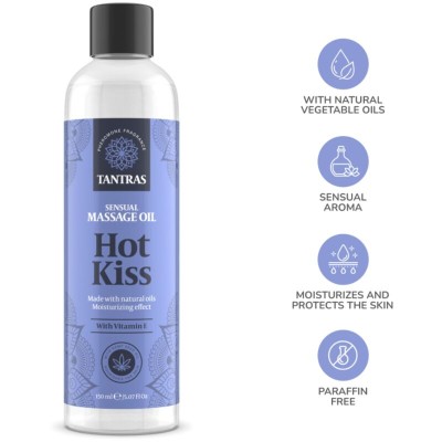 INTIMATELINE TANTRAS LOVE OIL HOT KISS ACEITE MASAJE 150 ML