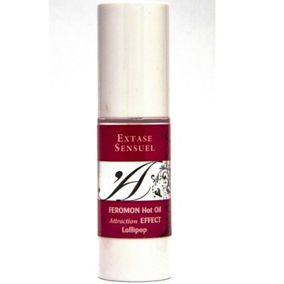 EXTASE SENSUAL ACEITE MASAJE EFECTO CALOR CON FEROMONAS PIRULETA 30 ML