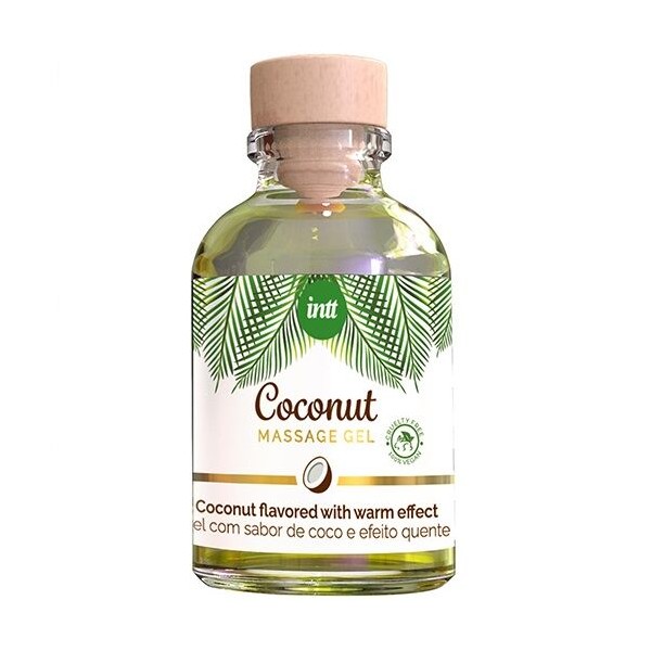INTT GEL DE MASAJE VEGANO CON SABOR A COCO Y EFECTO CALOR