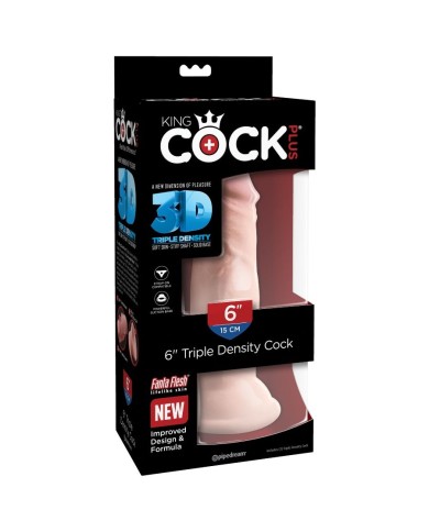 KING COCK DILDO TRIPLE DENSIDAD 15 CM