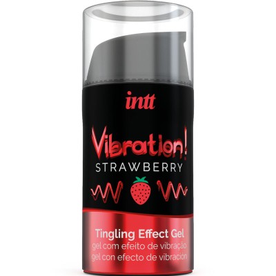 INTT POTENTE ESTIMULANTE INTIMO GEL VIBRADOR LIQUIDO FRESA 15 ML