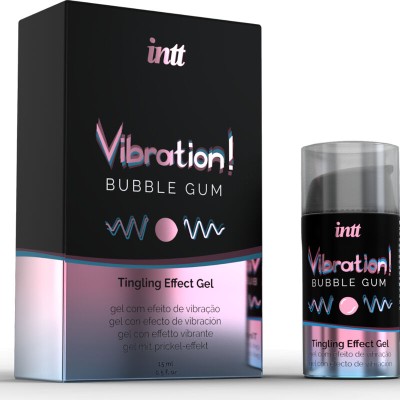 INTT POTENTE ESTIMULANTE INTIMO GEL VIBRADOR LIQUIDO CHICLE 15ML