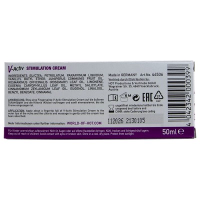 HOT V ACTIV CREMA ESTIMULANTE PARA MUJER 50 ML