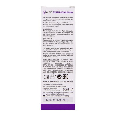 HOT V ACTIV SPRAY ESTIMULANTE PARA MUJER 50 ML