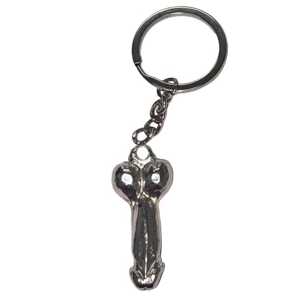 DIABLO PICANTE LLAVERO METAL PENE PLATA