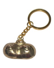 DIABLO PICANTE LLAVERO METAL TETAS DORADO