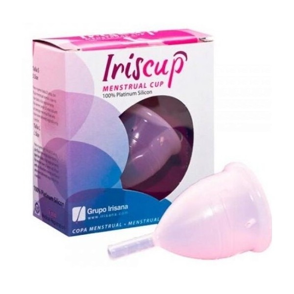 IRISCUP COPA MESTRUAL ROSA GRANDE BOLSA ESTERILIZADORA GRATIS