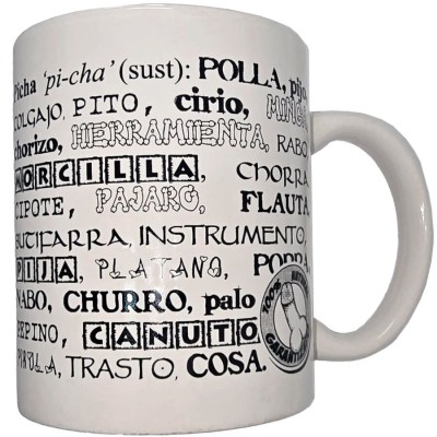 DIABLO PICANTE TAZA BLANCA DE SINONIMOS PENE 370 ML