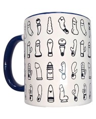 DIABLO PICANTE TAZA BLANCA VIBRADORES ASA AZUL 370 ML