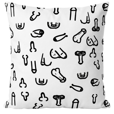 DIABLO PICANTE COJIN 30 X 30 PENES BLANCO