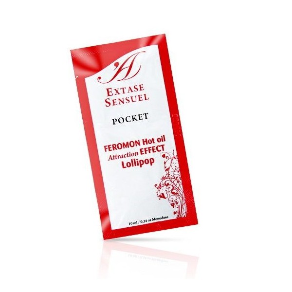 EXTASE SENSUAL ACEITE MASAJE EFECTO CALOR FEROMONAS PIRULETA 10 ML