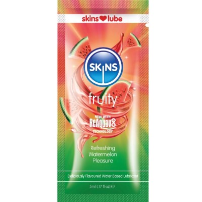 SKINS FRUITY LUBRICANTE BASE DE AGUA SANDIA MONODOSIS 5 ML