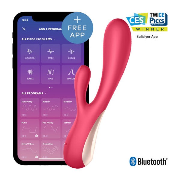 SATISFYER MONO FLEX ROJO CON APP