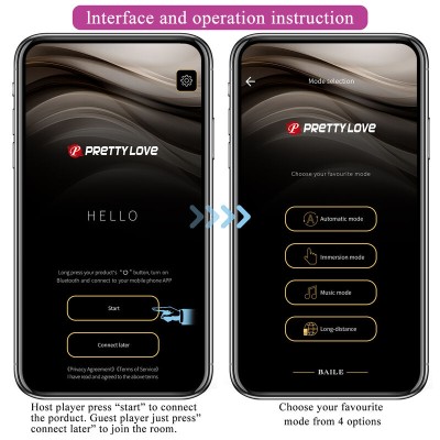 PRETTY LOVE HECTOR VIBRADOR ELECTROSHOCK POR CONTROL POR APP LILA